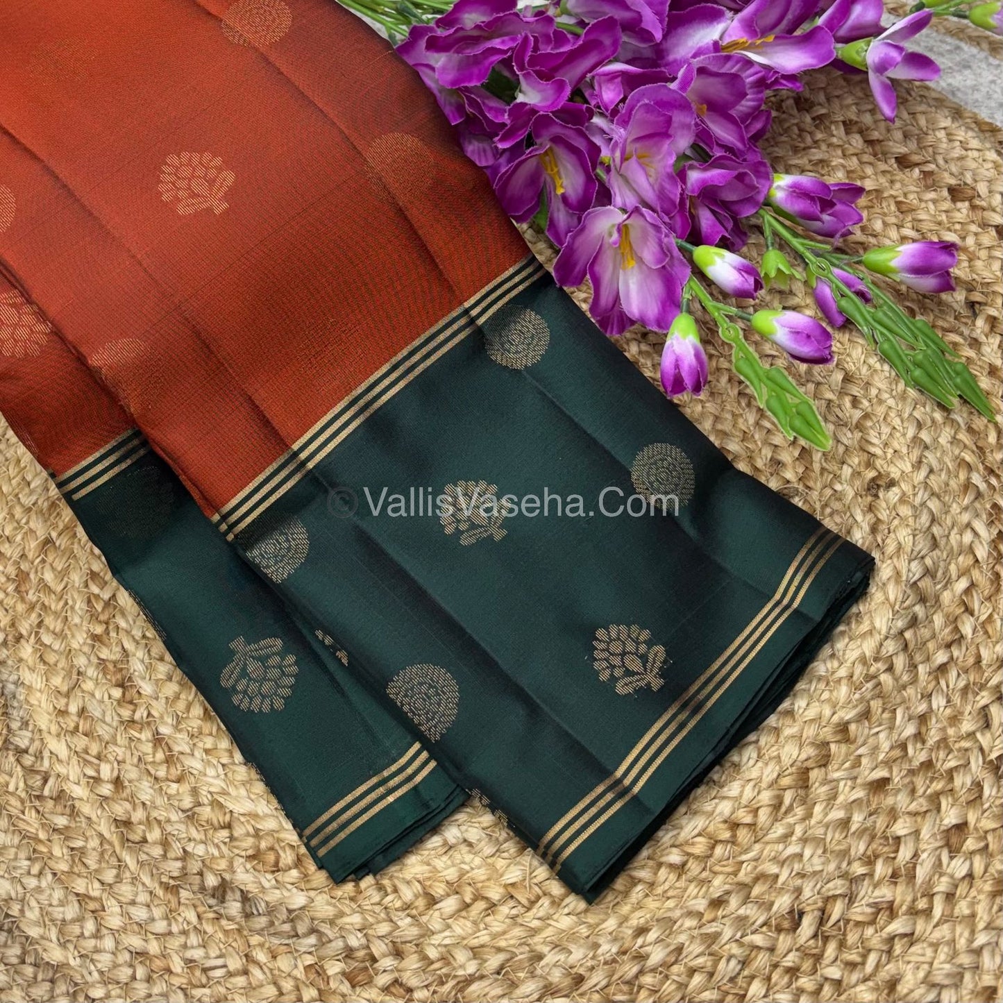 Half Mix - Pure Soft Silk Saree - Long Retta Petta Border with Butta - VVPSS050