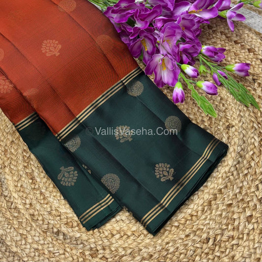 Half Mix - Pure Soft Silk Saree - Long Retta Petta Border with Butta - VVPSS050
