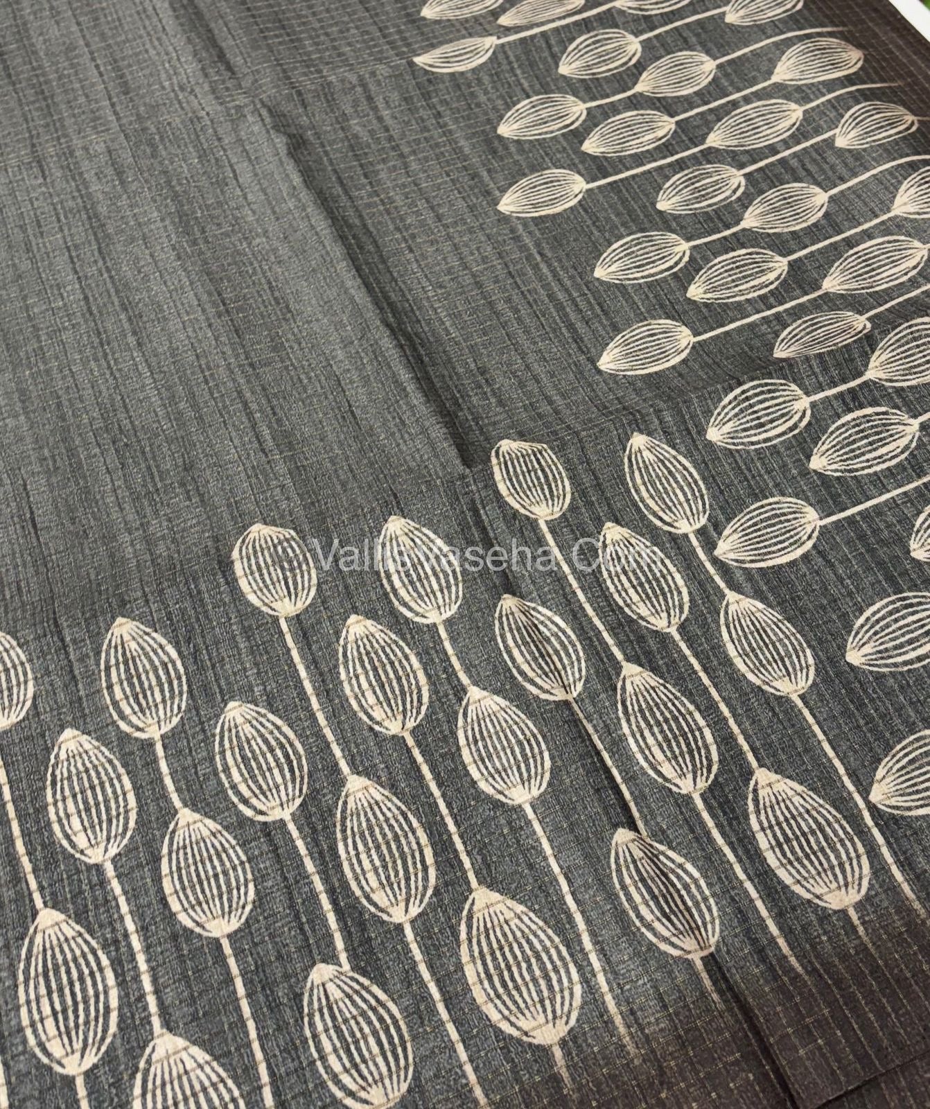 Art Tussar / Art Silk - Grey & Grey Shade - VVATS001