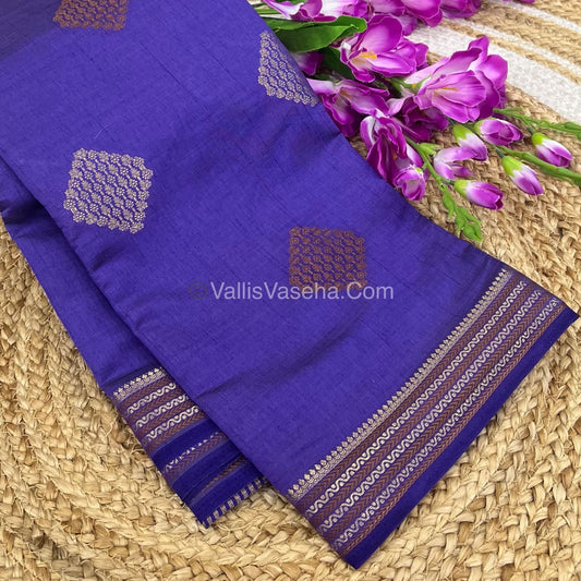 Semi Tussar Silk Saree - Violet Shade - VVSTS016