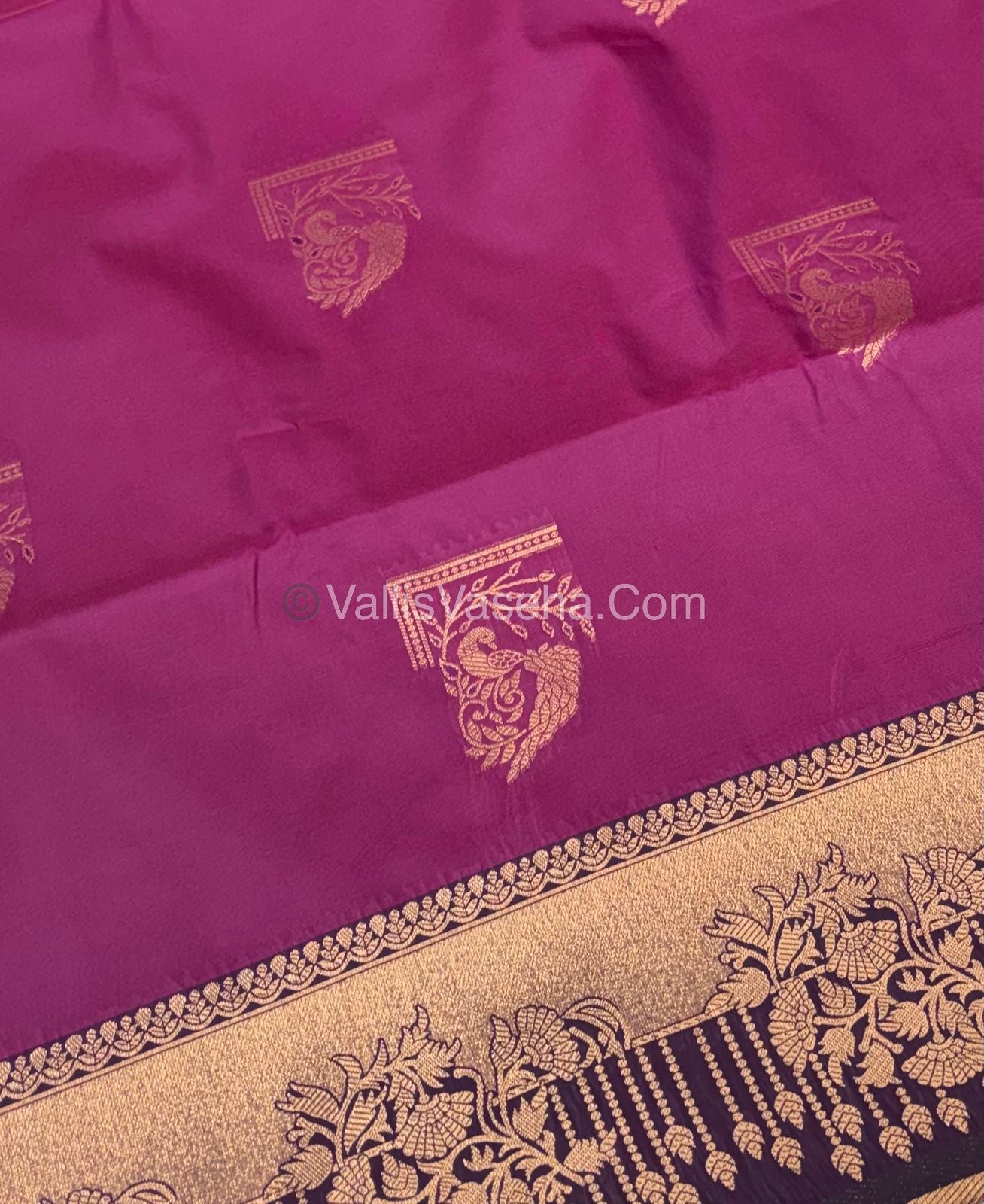 Semi Soft Silk - Purple With Violent Shade -VVSSS030 - 5