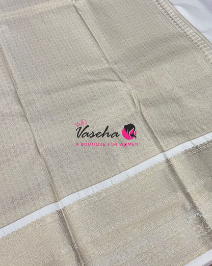 Semi Kanchi Silk  - Dark Pink & Cream  - VVSKS007