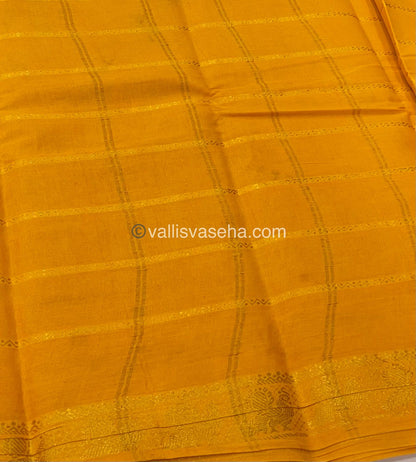 Sungudi Cotton Saree | Velthari Design - Maroon with Mustard Yellow Shade - VVSCV001