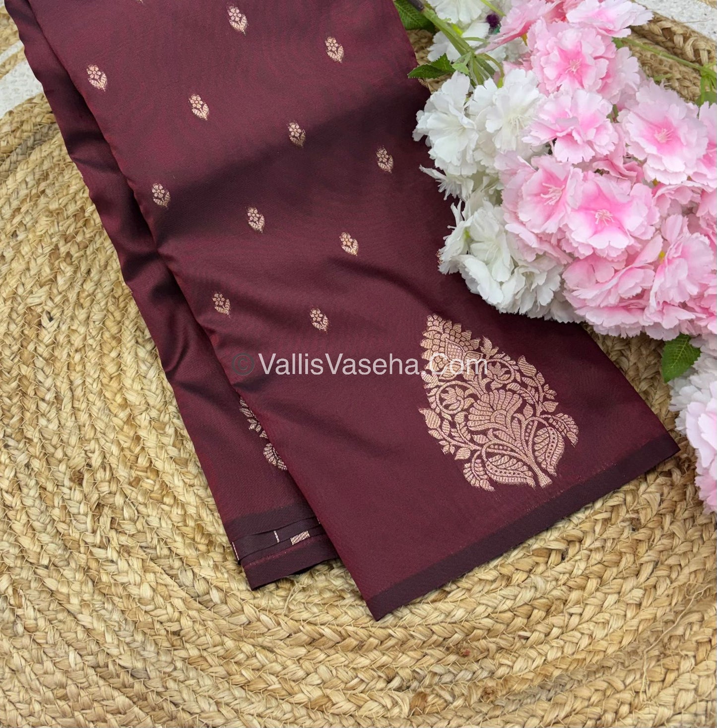 Semi Soft Silk -  Maroon Shade -VVSSS016