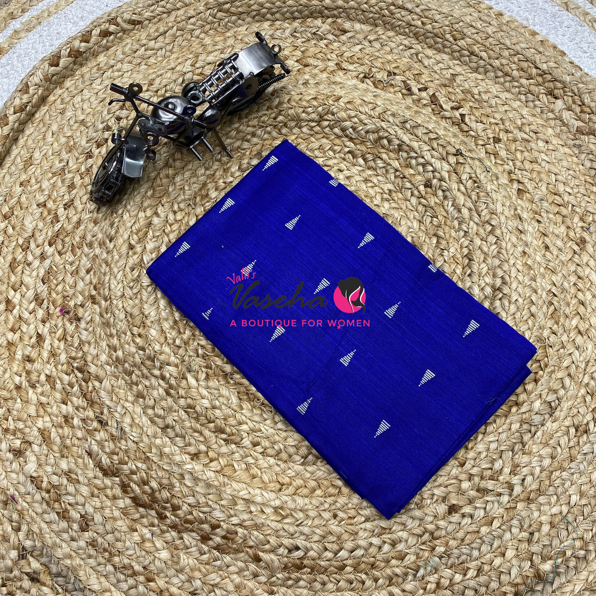 Blouse Bit - Pack Of 10pcs - Assorted-  Light - Semi Raw Silk - Thread Butta - 1 mtr - VVBB006