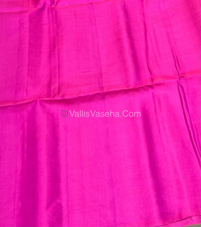 Pure Soft Silk Saree - Border Less  - Green & Pink Shade - VVPSS055