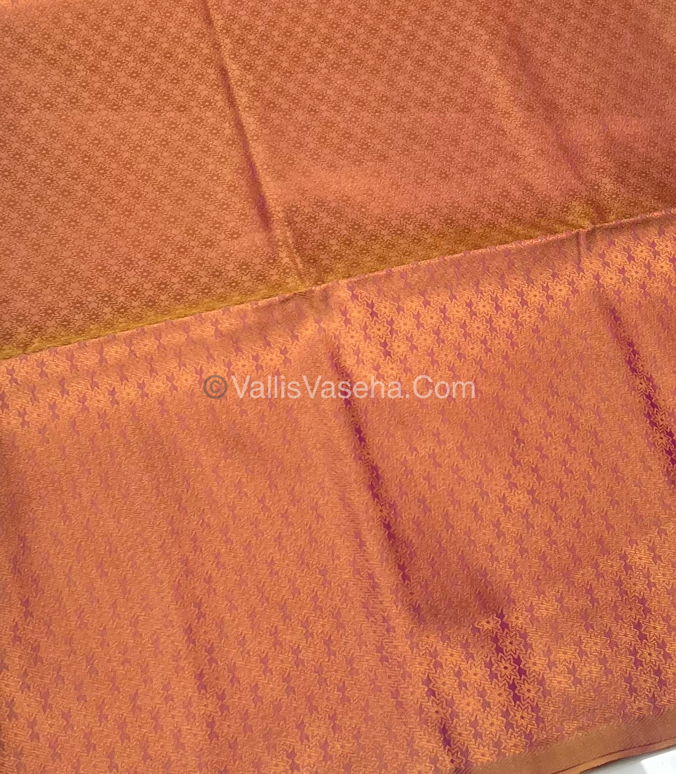 Semi Soft Silk - Border Butta  - Double Tone Pinkish Yellow Shade -VVSSS010