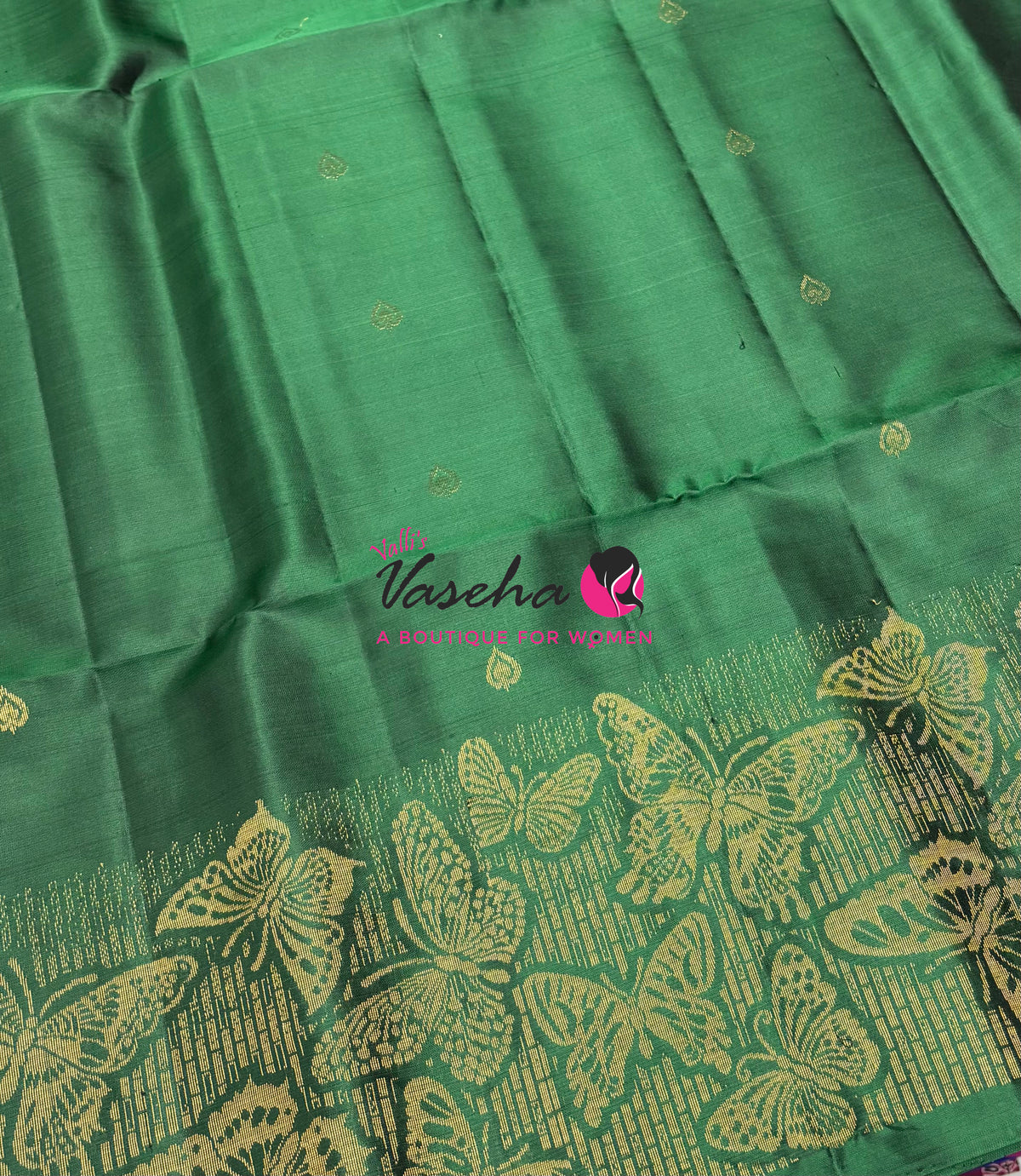 Pure Soft Silk Saree  - Green Shade - VVPSS094