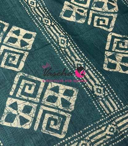 Art Tussar / Art Silk - Green  Shade - VVATS002