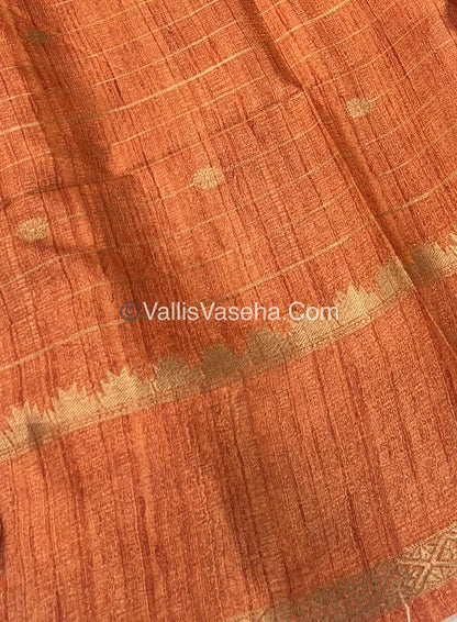 Semi Chanderi Saree - checks pattern - VVSCS004
