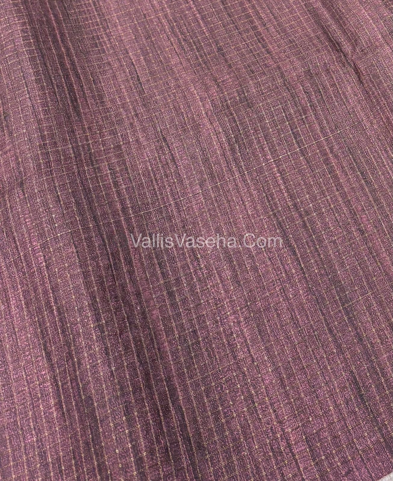 Art Tussar / Art Silk - Green & Brown - VVATS003