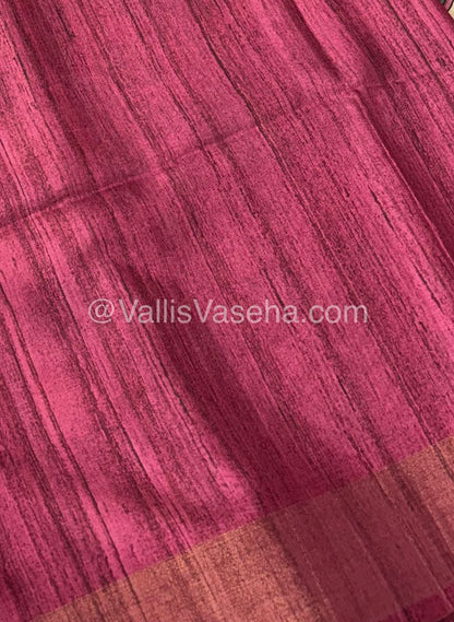 Art Silk / Semi Gicha Tussar Saree  - VVSGT003