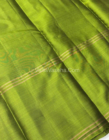 Half Mix - Pure Soft Silk Saree - Long Retta Petta Border with Butta - VVPSS076