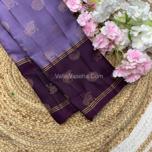 Half Mix - Pure Soft Silk Saree - Long Retta Petta Border with Butta - VVPSS050