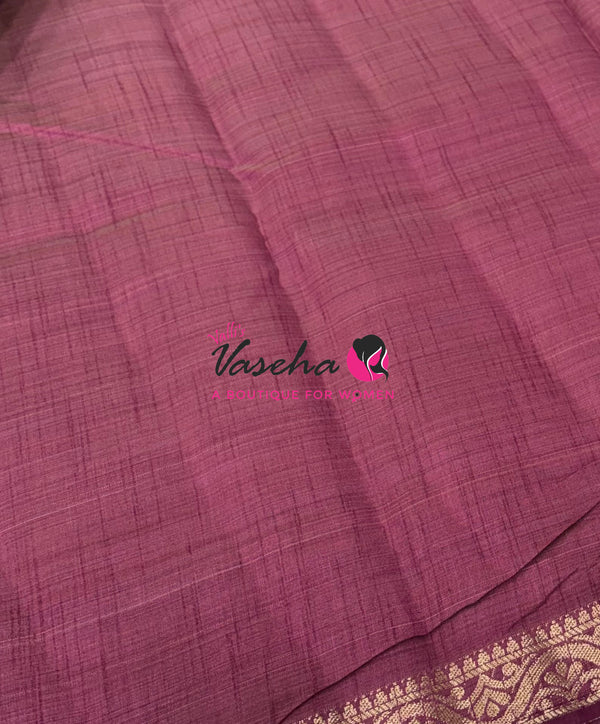 Semi Tussar Silk - Wine Shade - VVSTS070