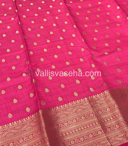Semi Tussar Silk Saree - Dark Peach Shade - VVSTS008