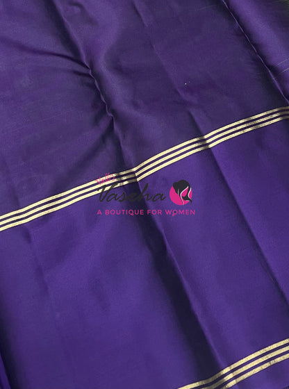 Half Mix - Pure Soft Silk Saree - Long Retta Petta Border with Butta - VVPSS084