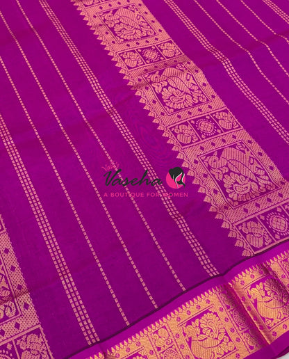 Semi Silk Cotton Saree | Lakshadeepam  |VVSSC009
