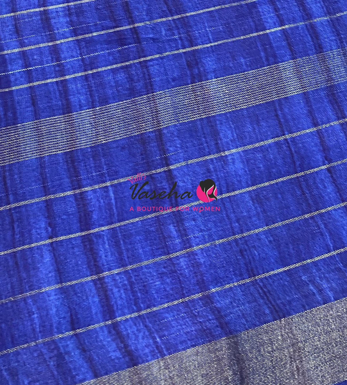 Semi Art Tussar Silk  / Art Silk - Pink & Blue - VVATS007
