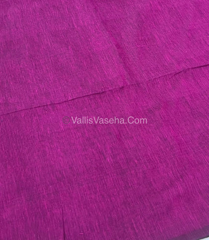 Khadi Cotton Sarees with Kalamkari Blouse - VVKCK001