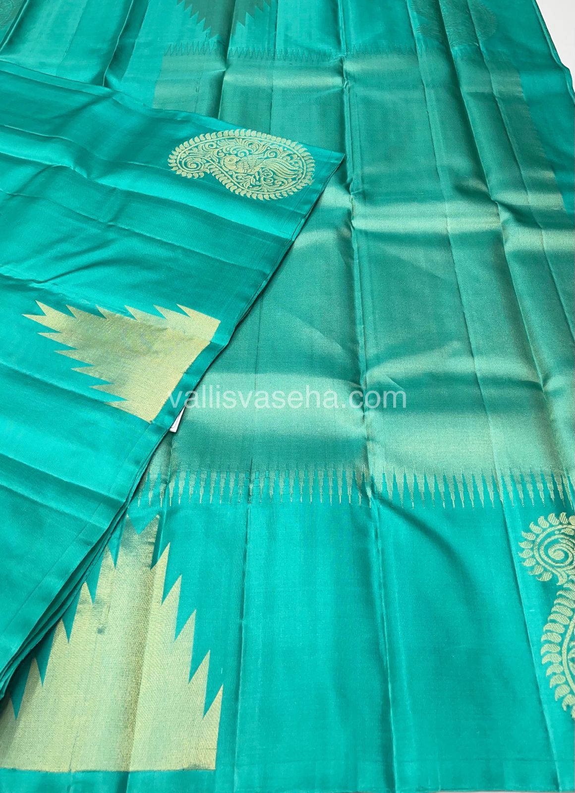 Pure Soft Silk Saree - Jothika Hit design - Rexona Green Shade - VVPSS005