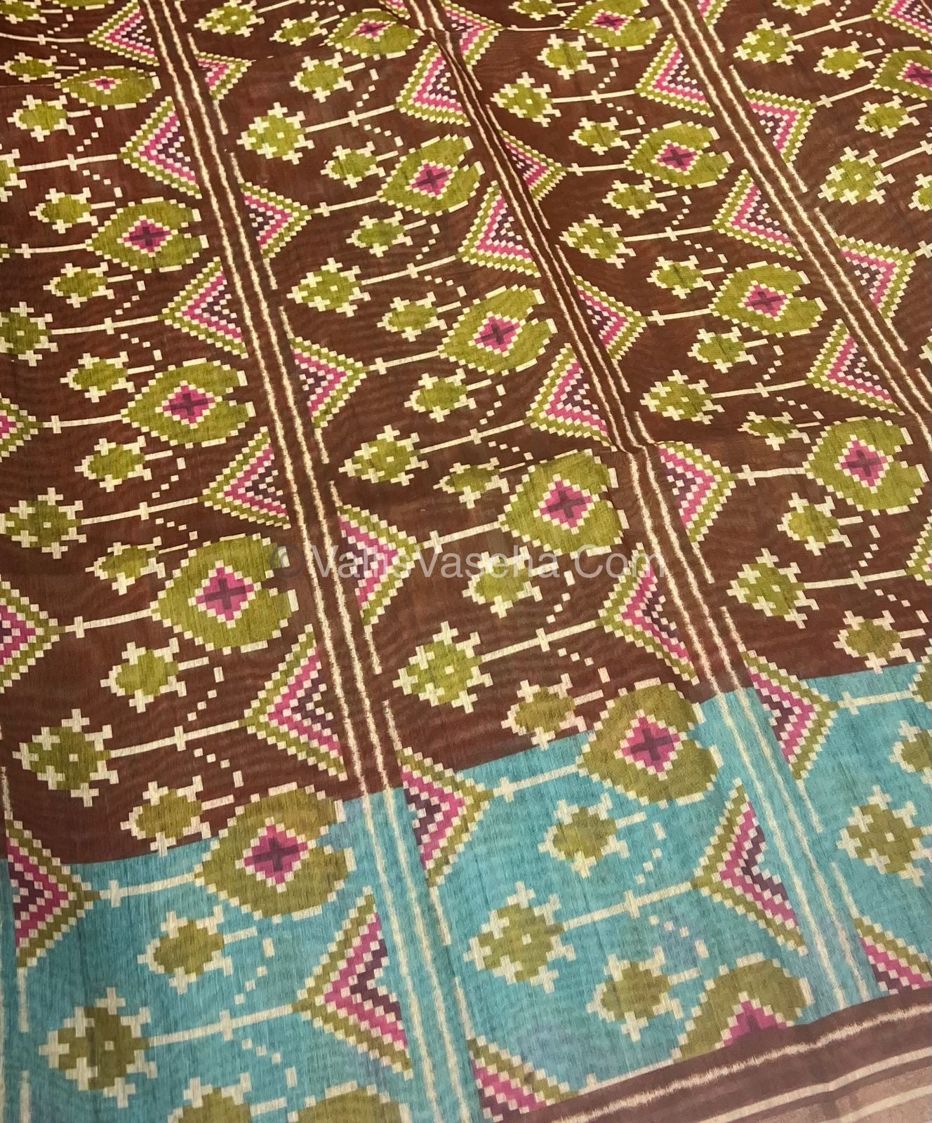 Semi Tussar Saree  - VVSTS009