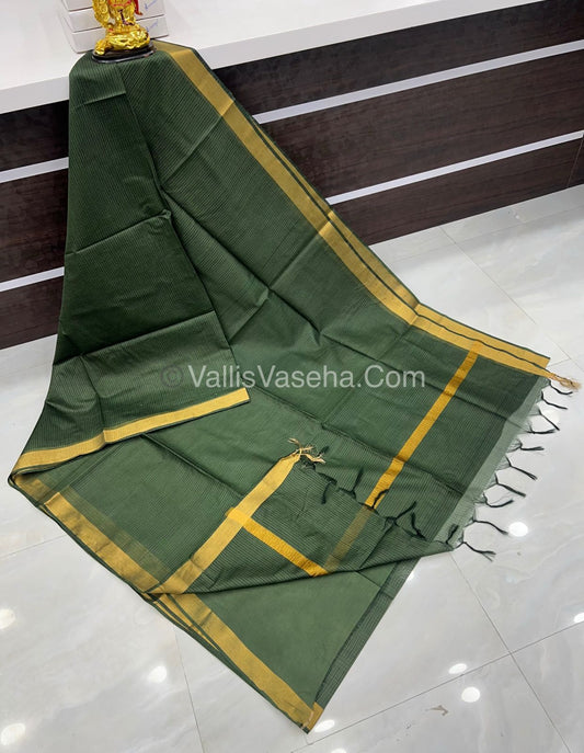 Light Weight Kota Saree - Dark Green Shade - VVKS001