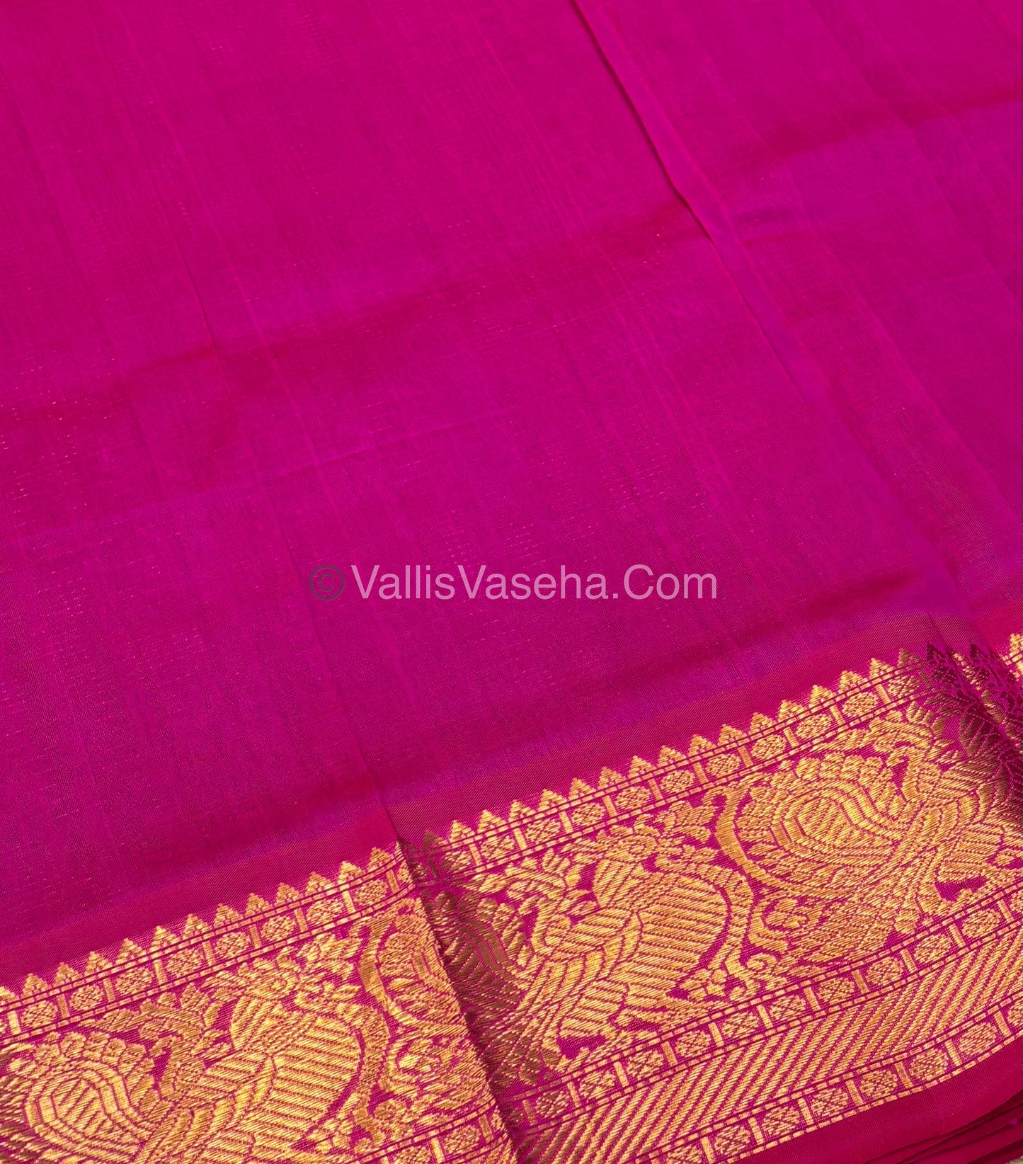 Pure Silk Cotton Saree - Vairavoosi checks - Mayil & Chakkaram - Purple With Pink  - VVMCV001