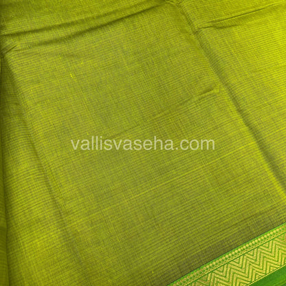 Fancy Mixed Cotton - Green With Blue Shade - VVFMC005