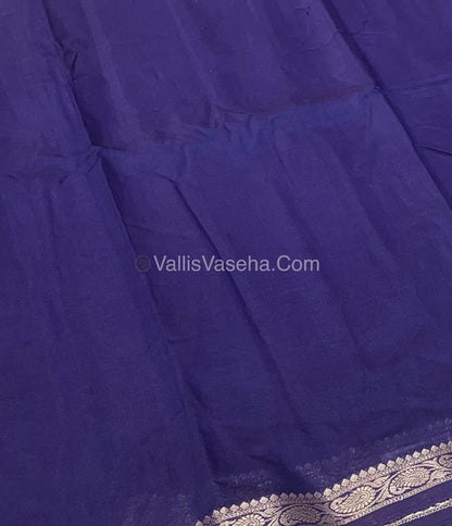 Semi Crepe Silk - Violetish Blue Shade - VVSCS005
