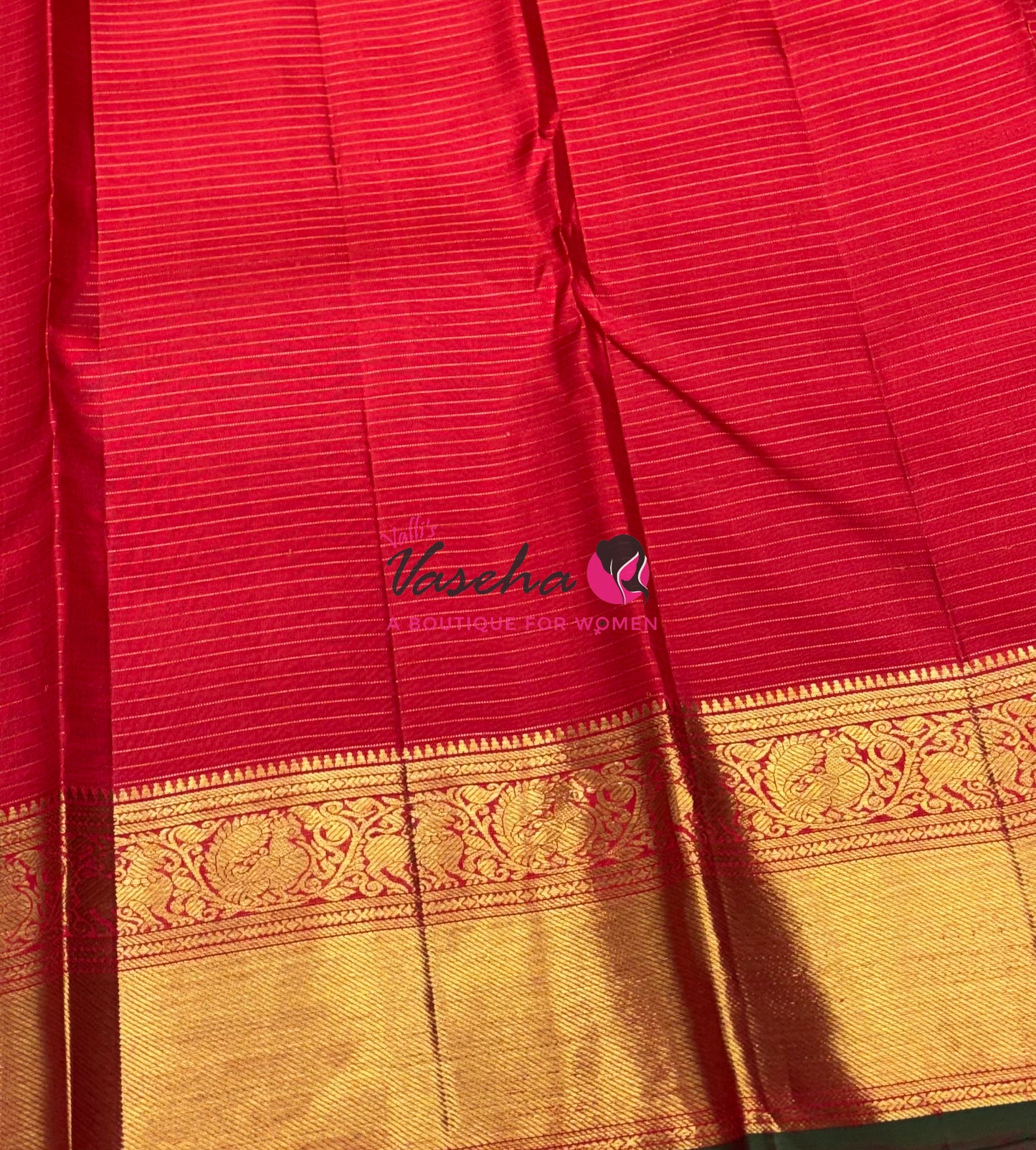 Pure Kanchipuram Silk Saree - Red Shade - VVPS040