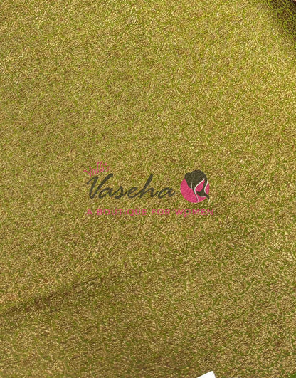 Bamboo Silk Saree- Purple with Green Shade - VVBSS013