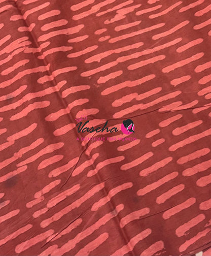 Pure Soft Mul Mul Cotton Sarees - Hand Block Prints - VVMMC009
