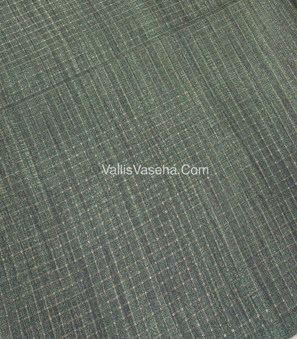Art Tussar / Art Silk - Orange & Green  Shade - VVATS004