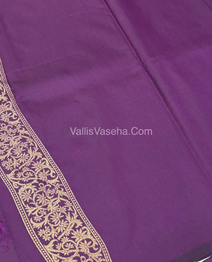 Semi Soft Silk - Border less - Wine Shade -VVSSS025