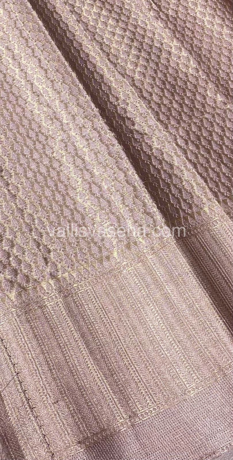 Semi Bridal Tissue Sarees - Light Lilac mixed Pink Shade - VVSBT002