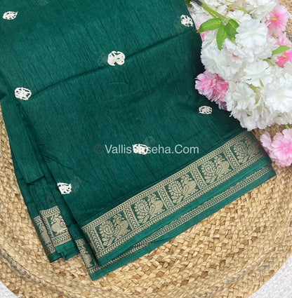 Casual Wear - Fancy Mixed Silk - Dark Green Shade - VVFMS002
