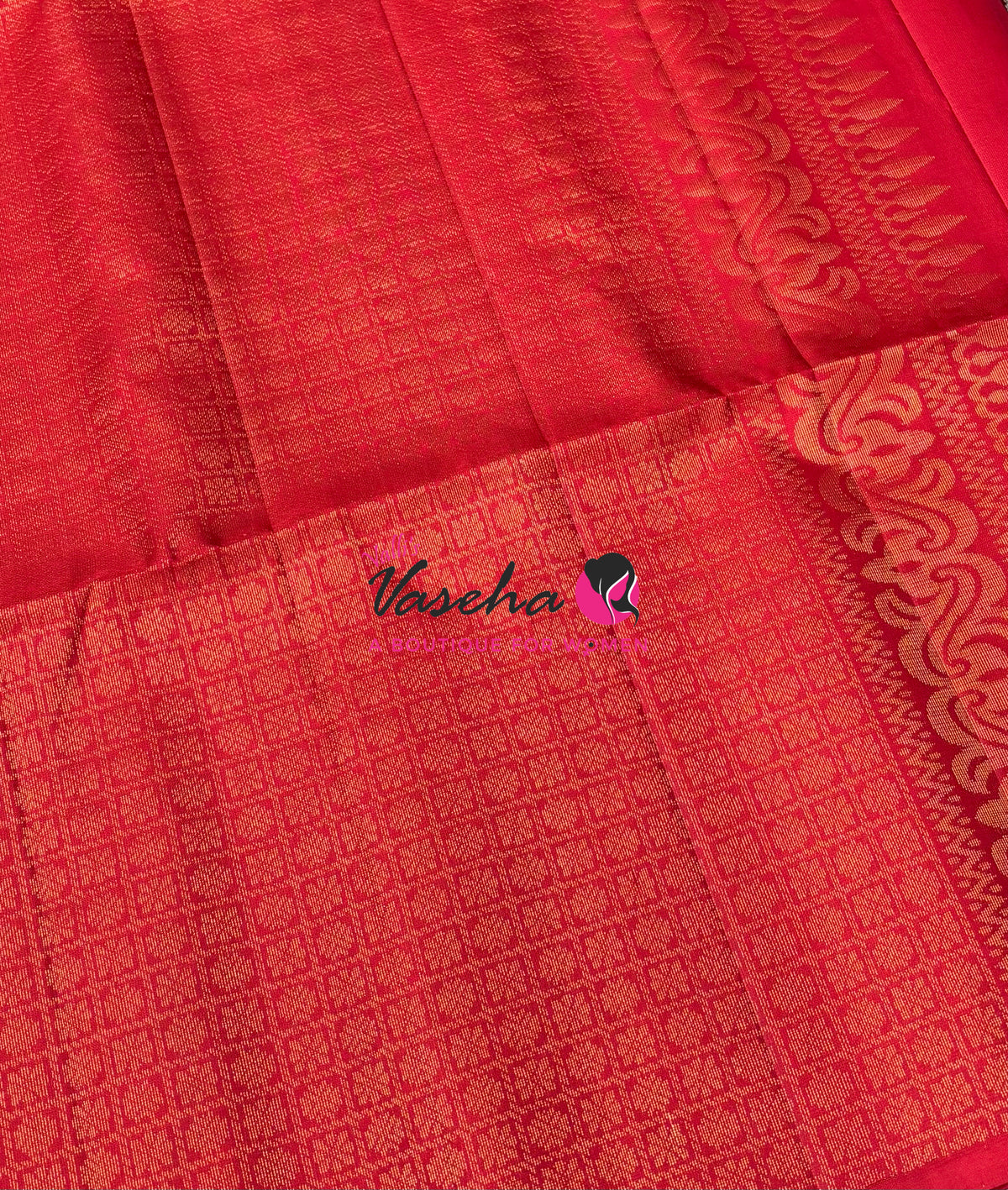 Pure Soft Silk Saree  - Red Shade - VVPSS133