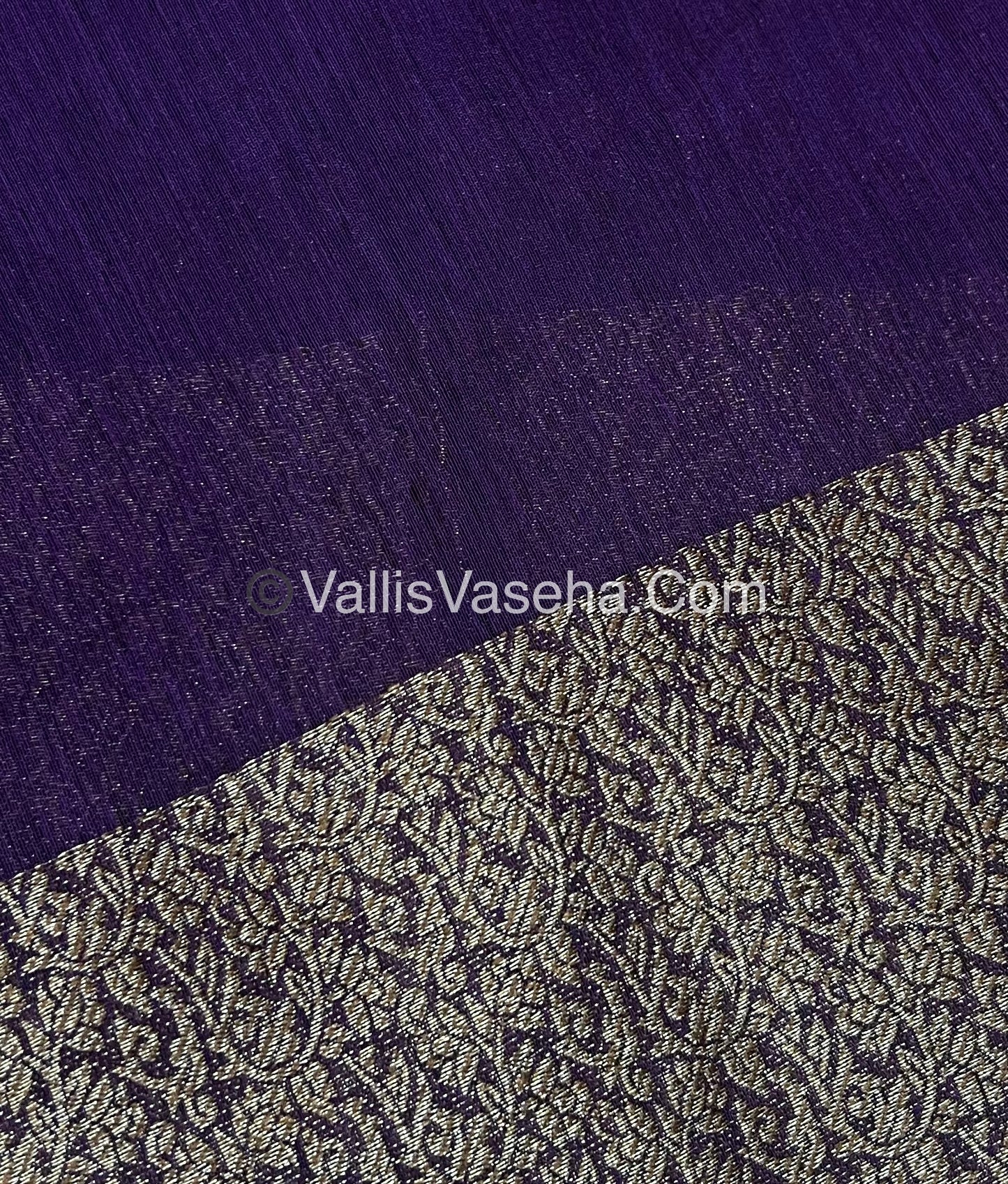 Bamboo Silk Saree -  Green with Purple Shade - VVBSS010
