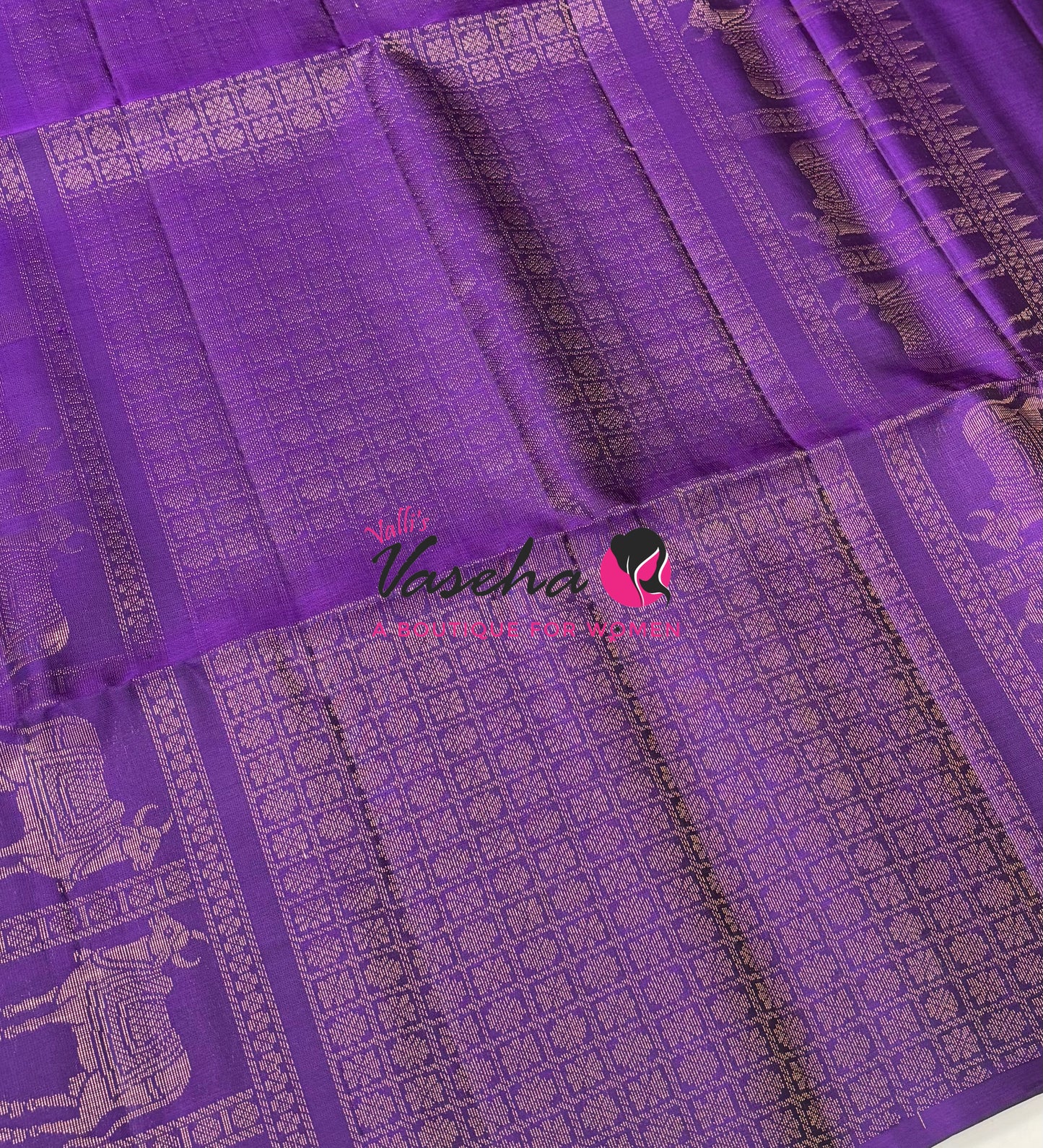 Pure Soft Silk Saree  - Border Less  - Purple Shade - VVPSS102