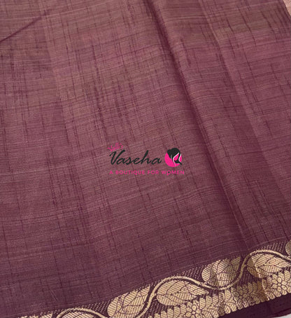 Semi Tussar Silk - Wine Shade - VVSTS003