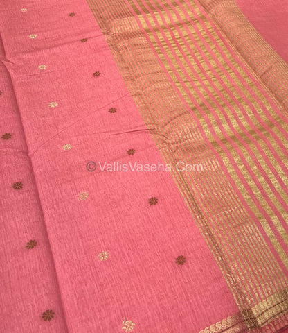 Semi Tussar Silk Saree - Peach shade - VVSTS011