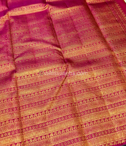 Pure Kanchipuram Silk Saree - Pazhum Pazhamum Checks - VVPS006
