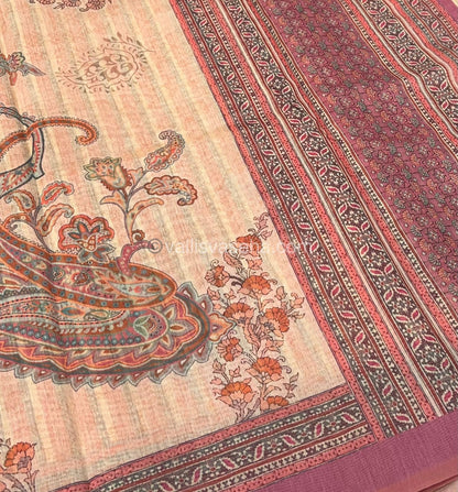 Semi Chanderi Saree - Digital Printed - VVSCD001