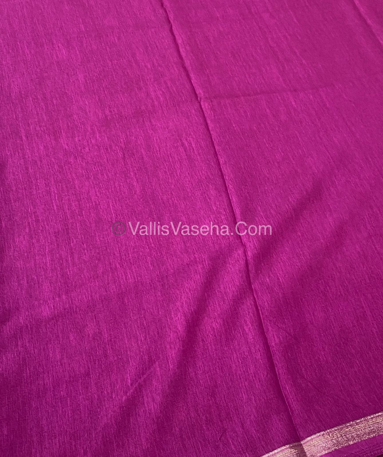 Casual Wear - Fancy Mixed Cotton - Rani pink Shade - VVFMC001