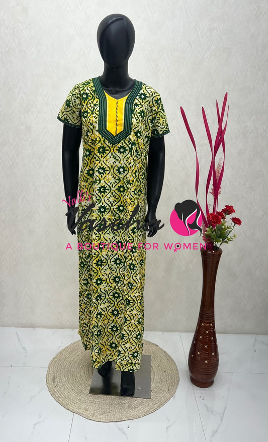 Free Size - Nighties - Batick Prints - VVJN001