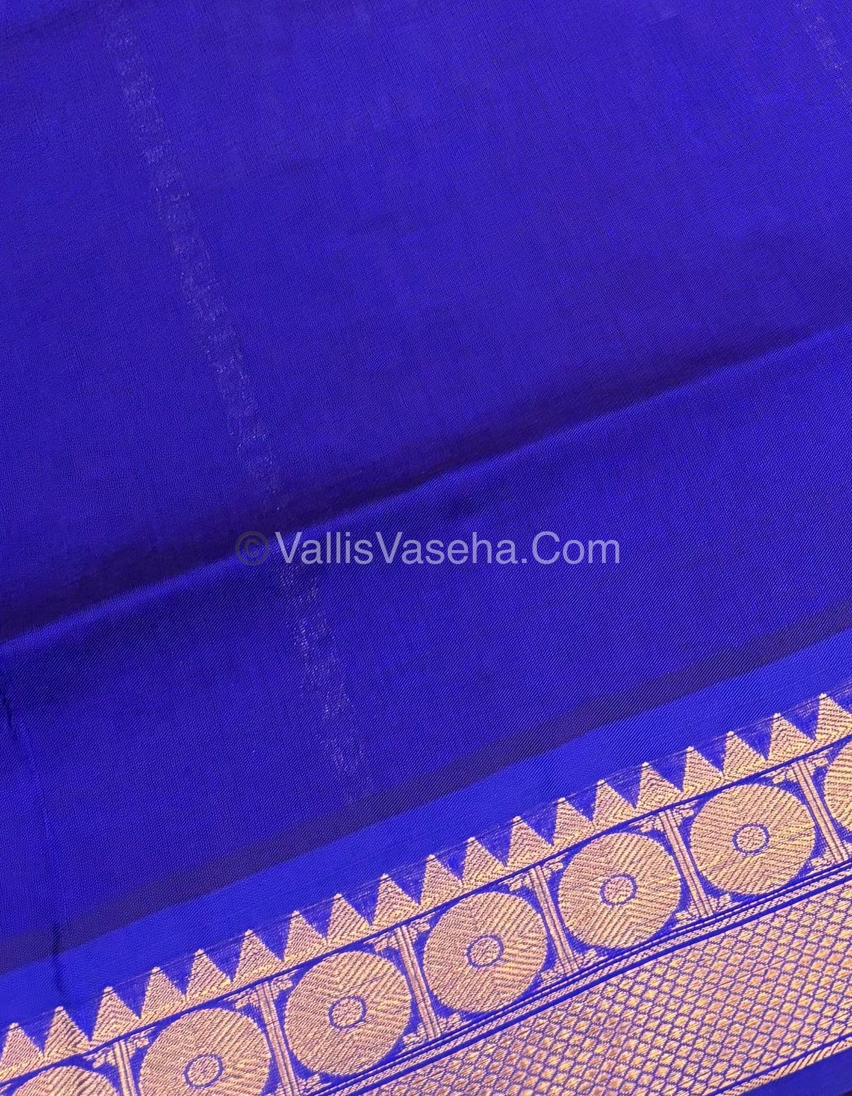 Semi Silk Cotton Saree - Maroon With Blue Shade - VVSSC005