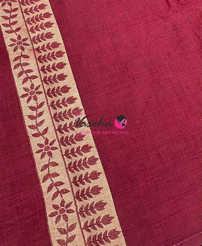 Banarasi - Heritage Meenakari Silk -   Maroon Shade - VVBHS016
