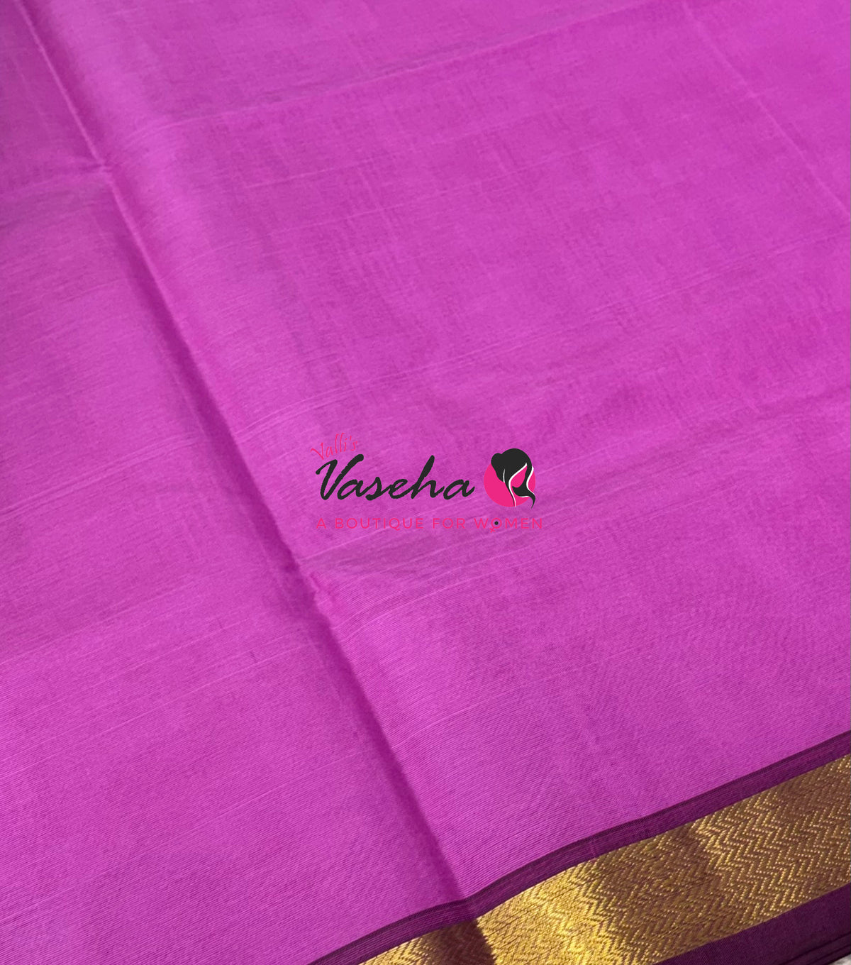 Pure Silk Cotton Sarees - Pink  With Wine - VVPSC017