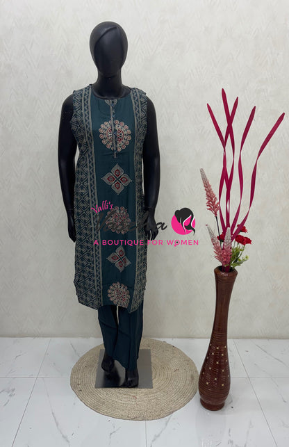 Ready Made - Top & Bottom(2pc) Co-Ord Set  - VVRMS021